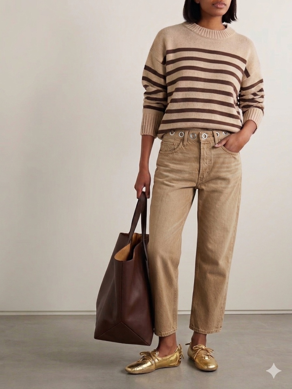 🌼🔥🌼 Re/Done Loose Crop Dessert Sand Jeans Size 27 NWT $345